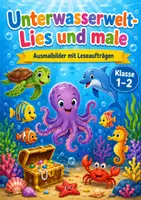 Vorschau - Arbeitsblätter - Lesen und malen zum Thema Unterwasserwelt - Deckblatt