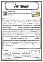 Vorschau - Unterrichtsreihen - Antimon Lückentext mit Wortspeicher Hörverstehen und Suchsel - Seite 1