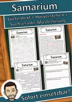 Vorschau - Unterrichtsreihen - Samarium Lückentext mit Wortspeicher Hörverstehen und Suchsel - Deckblatt