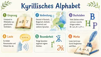 Vorschau - Arbeitsblätter - Arbeitsblätter zum Thema "Kyrillisches Alphabet" + Lösung & MP3 + Infografik - Seite 3
