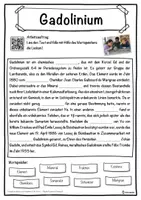 Vorschau - Unterrichtsreihen - Gadolinium Lückentext mit Wortspeicher Hörverstehen und Suchsel - Seite 1