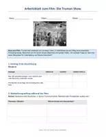 Vorschau - Stundenentwürfe - Truman Show - Arbeitsblatt zum Film - Seite 1