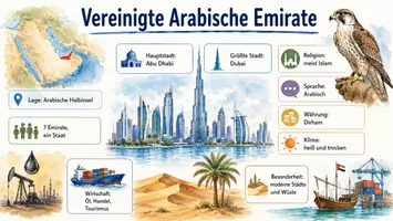 Vorschau - Arbeitsblätter - Arbeitsblätter zum Thema "Vereinigte Arabische Emirate" (Lückentext, Hörverstehen) + Lösung & MP3 + Infografik - Seite 3