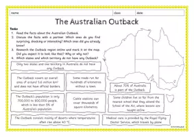 Vorschau - Arbeitsblätter - The Australian Outback (3 worksheets) - Seite 1