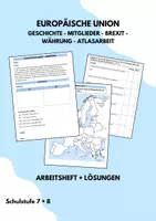 Vorschau - Stundenentwürfe - Arbeitsheft EU / Europa / Europäische Union - Deckblatt
