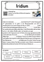 Vorschau - Unterrichtsreihen - Iridium Lückentext mit Wortspeicher Hörverstehen und Suchsel - Seite 1