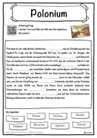 Vorschau - Unterrichtsreihen - Polonium Lückentext mit Wortspeicher Hörverstehen und Suchsel - Seite 1