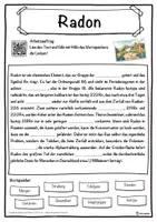 Vorschau - Unterrichtsreihen - Radon Lückentext mit Wortspeicher Hörverstehen und Suchsel - Seite 1
