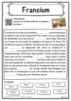 Vorschau - Unterrichtsreihen - Francium Lückentext mit Wortspeicher Hörverstehen und Suchsel - Seite 1