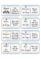 Vorschau - Spiele - 4 Fälle Domino | Nominativ, Genitiv, Dativ und Akkusativ - Seite 1