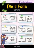 Vorschau - Spiele - 4 Fälle Domino | Nominativ, Genitiv, Dativ und Akkusativ - Deckblatt