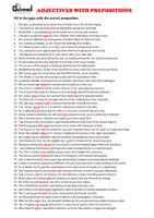 Aperçu - Feuilles d'exercices - 100 ADJECTIVES WITH PREPOSITIONS – Worksheet - Page 3