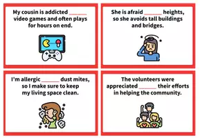 Vista previa - Juegos / Gamificación - 100 ADJECTIVES WITH PREPOSITIONS - Board game - página 3