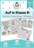Vorschau - Mal- und Bastelvorlagen - Abschluss Klasse 4 – Boarding Pass, Reisepass & Kofferanhänger Grundschule Kunst ohne Vorbereitung - Deckblatt