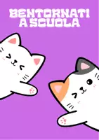 anteprima - Programmi scolastici / Materiali per docenti - Kit Accoglienza “TEMA GATTI": Scritta "BENTORNATI" - Pagina di copertina