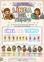 Vista previa - Refuerzo / NEE / Materiales de apoyo - LÍNEA DEL TIEMPO- TIMELINE (PREHISTORIA A EDAD CONTEMPORÁNEA) - página 1