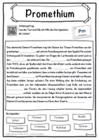 Vorschau - Unterrichtsreihen - Promethium Lückentext mit Wortspeicher Hörverstehen und Suchsel - Seite 1