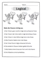 Vorschau - Mal- und Bastelvorlagen - Logicals: Lesespass für 1. und 2.Klasse - Seite 1