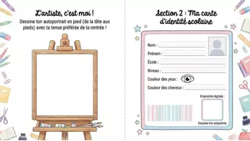 Aperçu - Matériel pour travaux manuels / dessin - La rentrée scolaire - Qui suis-je Cahier d'activités en français - Page 3