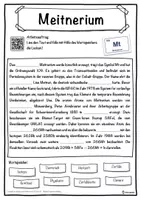 Vorschau - Unterrichtsreihen - Meitnerium Lückentext mit Wortspeicher Hörverstehen und Suchsel - Seite 1