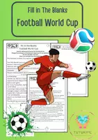 Vorschau - Arbeitsblätter - Fill in the Blanks - Football World Cup - Deckblatt