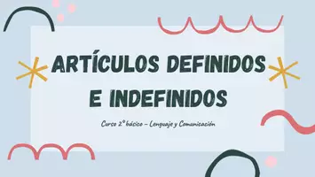 Vista previa - Unidades / Secuencias / Situaciones de Aprendizaje - Artículos definidos e indefinidos. - Portada