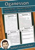 Vorschau - Unterrichtsreihen - Oganesson Lückentext mit Wortspeicher Hörverstehen und Suchsel - Deckblatt