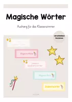 Vorschau - Poster - Magische Wörter // Aushang für das Klassenzimmer - Deckblatt