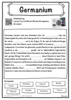 Vorschau - Unterrichtsreihen - Germanium Lückentext mit Wortspeicher Hörverstehen und Suchsel - Seite 1