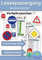 Vorschau - Arbeitsblätter - Materialpaket - Verkehrsschilder / Verkehrszeichen XXL Paket Wortschatzpaket - DaZ/DaF / Deutsch / Sachunterricht (Grundschule) - Seite 1