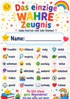 Vorschau - Arbeitsblätter - Das einzig WAHRE Zeugnis - Stärken - Zeugnis - Seite 1