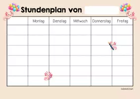 Vorschau - Arbeitsblätter - Axolotlklasse - Stundenplan (Klassentier) - Seite 2