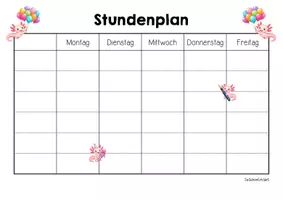 Vorschau - Arbeitsblätter - Axolotlklasse - Stundenplan (Klassentier) - Seite 3