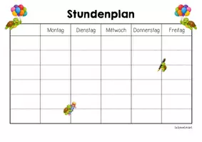 Vorschau - Arbeitsblätter - Schildkrötenklasse - Stundenplan (Klassentier) - Seite 3