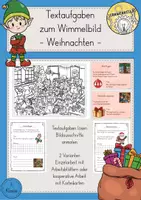 Vorschau - Stundenentwürfe - Textaufgaben Sachrechnen Wimmelbild Weihnachten Zahlenraum 1000 - Deckblatt
