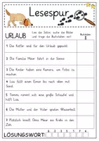 Vorschau - Arbeitsblätter - Mini-Lesespur Urlaub (1. Klasse -"druckfreundlich") - Seite 3