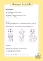 Vorschau - Mal- und Bastelvorlagen - Kunst Grundschule Sommer - hängende Zootiere basteln - Kunst Klasse 1 Kunst Klasse 2 Kunst Klasse 3 - Seite 1