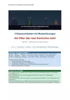 Vorschau - Klassenarbeiten - Als Hitler das rosa Kaninchen stahl: 3 differenzierte Klassenarbeiten mit Musterlösung, Erwartungshorizont & Bewertungsbogen | Kl. 5–7 | sofort einsetzbar - Deckblatt