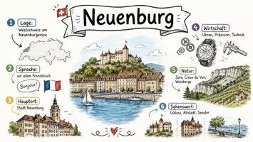 Vorschau - Arbeitsblätter - Arbeitsblätter zum Thema "Neuenburg" (Lückentext, Hörverstehen) + Lösung & MP3 + Mindmap + Infografik - Seite 1
