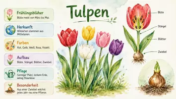 Vorschau - Arbeitsblätter - Arbeitsblatt "Tulpen" + Onlineübung & MP3 + Infografik - Seite 2