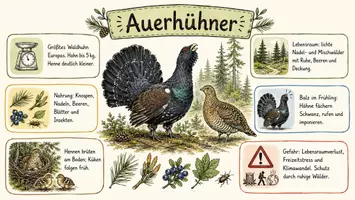 Vorschau - Arbeitsblätter - Lernplakat + Arbeitsblätter zum Thema "Auerhuhn" + Lösung & MP3 + Infografik - Seite 2
