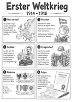 Vorschau - Arbeitsblätter - Lernposter + Arbeitsblätter zum Thema "Erster Weltkrieg" + Lösung & Fragen & MP3 + Mindmap + Infografik - Deckblatt