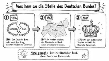 Vorschau - Arbeitsblätter - Arbeitsblätter zum Thema "Was kam an die Stelle des Deutschen Bundes?" + Lösung & MP3 + Infografik - Seite 3