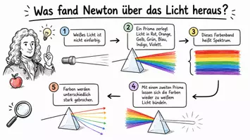 Vorschau - Arbeitsblätter - Arbeitsblätter zum Thema "Was fand Newton über das Licht heraus?" + Lösung & MP3 + Infografik - Seite 1