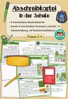 Vorschau - Arbeitsblätter - Abschreibkartei - In der Schule (Klasse 2-4) - Deckblatt