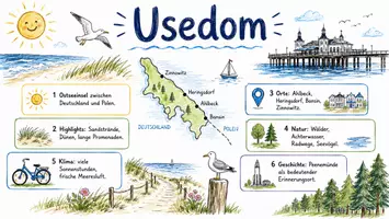 Vorschau - Arbeitsblätter - Lernplakat + AB mit Fragen zum Thema "Usedom" + Lösungsblatt + Infografik - Seite 2
