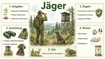 Vorschau - Arbeitsblätter - Arbeitsblatt "Jäger" + Onlineübung & MP3 + Infografik - Seite 2