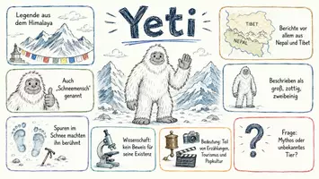 Vorschau - Arbeitsblätter - Arbeitsblätter zum Thema "Yeti" + Lösung & MP3 + Infografik - Seite 1