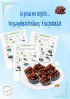 Vorschau - Arbeitsblätter - differenzierte Vorgangsbeschreibung - Knusperkekse (Deutsch, Klasse 5-7) - Deckblatt