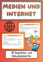 Vorschau - Aufgabenkarten - Medien & Internet | 18 Gesprächs- und Diskussionskarten - Deckblatt